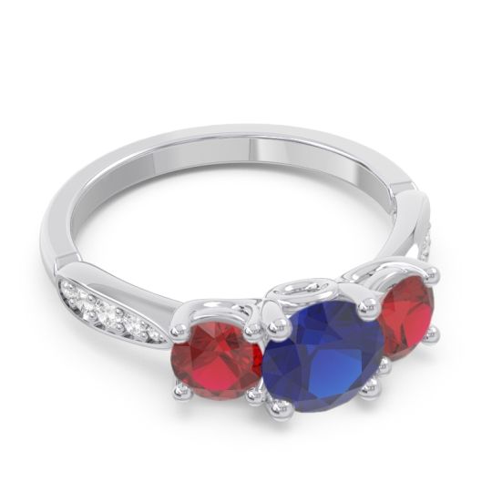 Three Stone Pave Zasti Ring