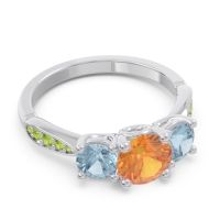 Three Stone Pave Zasti Ring