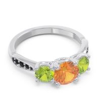 Three Stone Pave Zasti Ring