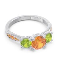 Three Stone Pave Zasti Ring