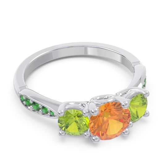 Three Stone Pave Zasti Ring