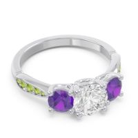 Three Stone Pave Zasti Ring