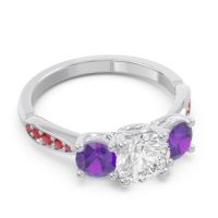 Three Stone Pave Zasti Ring