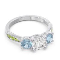 Three Stone Pave Zasti Ring