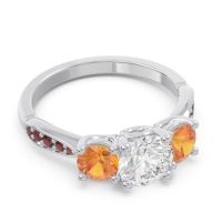 Three Stone Pave Zasti Ring