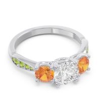 Three Stone Pave Zasti Ring