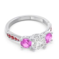 Three Stone Pave Zasti Ring