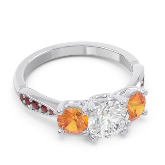 Three Stone Pave Zasti Ring