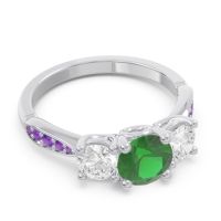 Three Stone Pave Zasti Ring