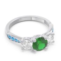 Three Stone Pave Zasti Ring