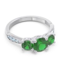 Three Stone Pave Zasti Ring