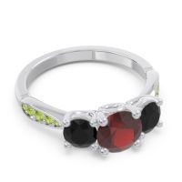 Three Stone Pave Zasti Ring