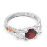 Three Stone Pave Zasti Ring