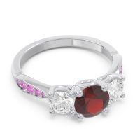 Three Stone Pave Zasti Ring