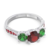 Three Stone Pave Zasti Ring