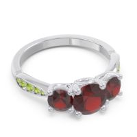 Three Stone Pave Zasti Ring