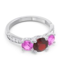 Three Stone Pave Zasti Ring