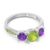 Three Stone Pave Zasti Ring