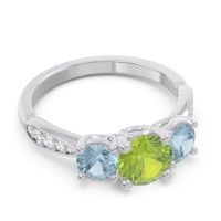 Three Stone Pave Zasti Ring
