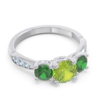 Three Stone Pave Zasti Ring