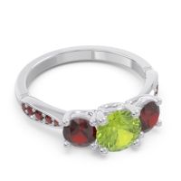 Three Stone Pave Zasti Ring