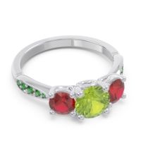 Three Stone Pave Zasti Ring