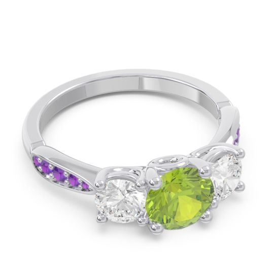 Three Stone Pave Zasti Ring