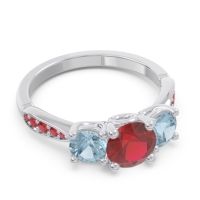 Three Stone Pave Zasti Ring