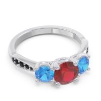 Three Stone Pave Zasti Ring