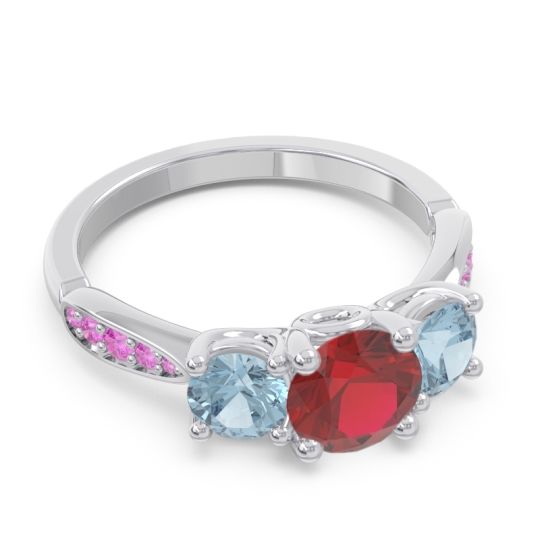 Three Stone Pave Zasti Ring