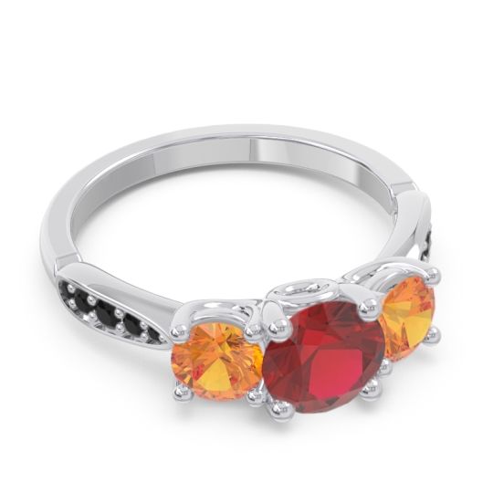 Three Stone Pave Zasti Ring