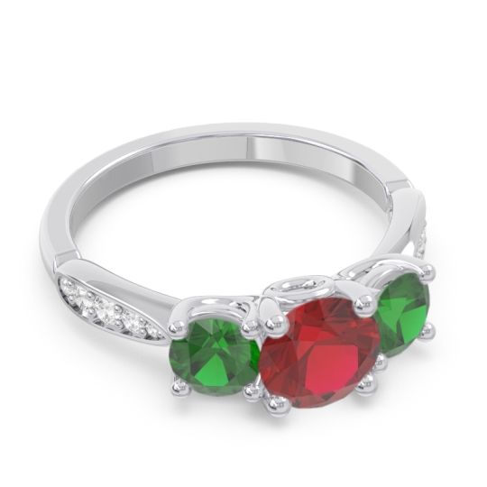 Three Stone Pave Zasti Ring