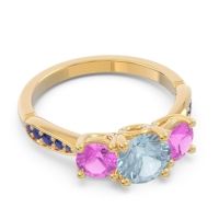 Three Stone Pave Zasti Ring