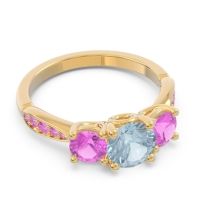 Three Stone Pave Zasti Ring