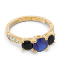 Three Stone Pave Zasti Ring