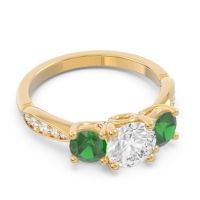 Three Stone Pave Zasti Ring