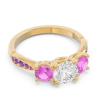 Three Stone Pave Zasti Ring