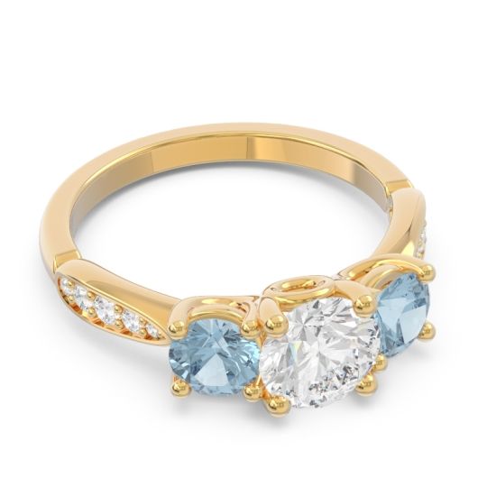 Three Stone Pave Zasti Ring