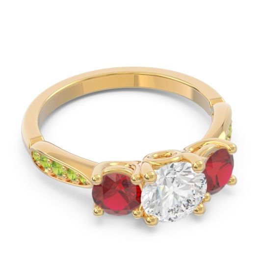Three Stone Pave Zasti Ring