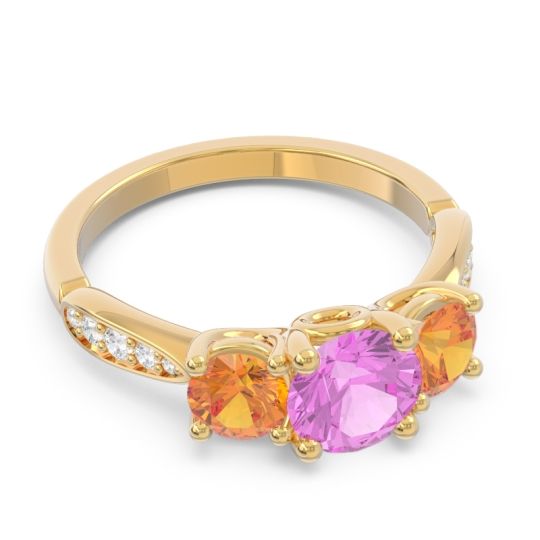 Three Stone Pave Zasti Ring