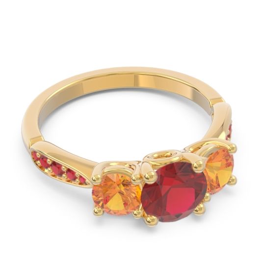 Three Stone Pave Zasti Ring