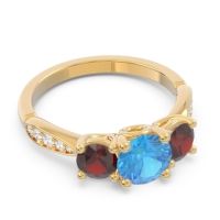 Three Stone Pave Zasti Ring