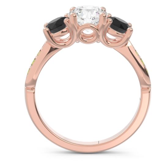 Three Stone Pave Zasti Ring