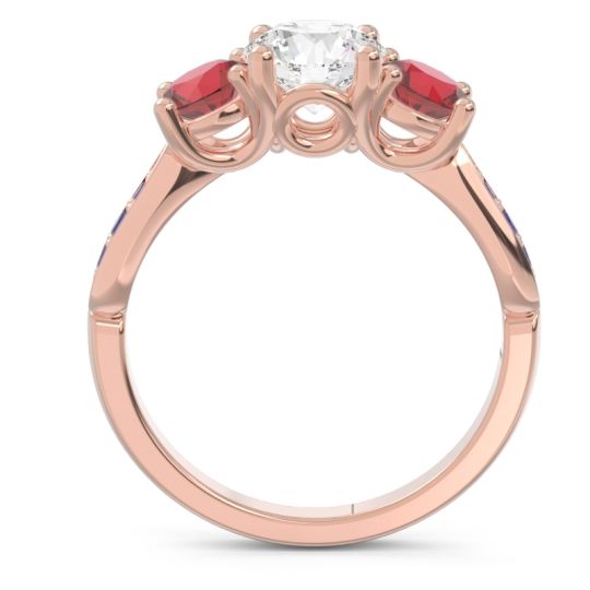 Three Stone Pave Zasti Ring