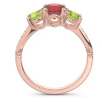 Three Stone Pave Zasti Ring