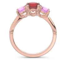 Three Stone Pave Zasti Ring