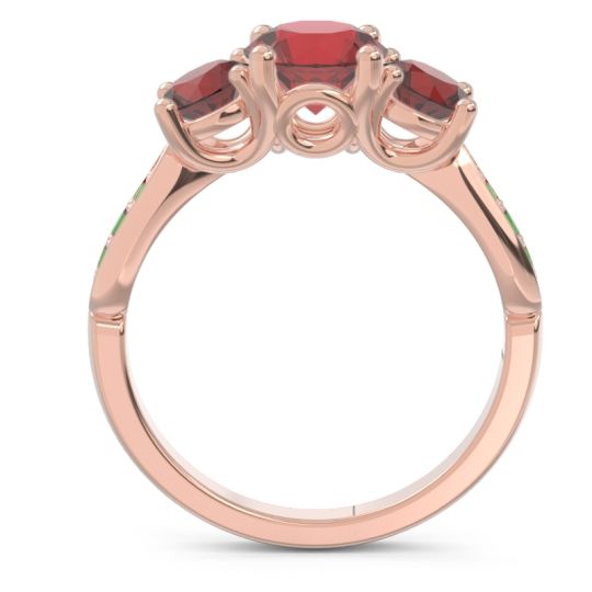 Three Stone Pave Zasti Ring