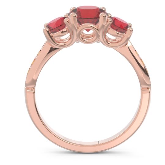 Three Stone Pave Zasti Ring