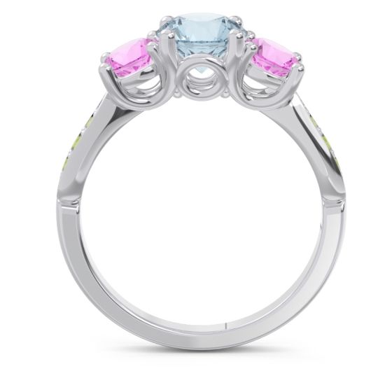 Three Stone Pave Zasti Ring