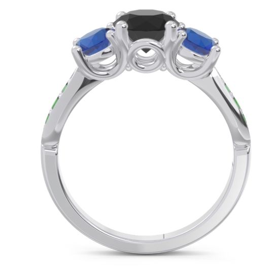 Three Stone Pave Zasti Ring